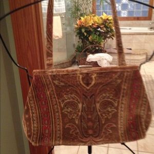 Velour short strap paisley